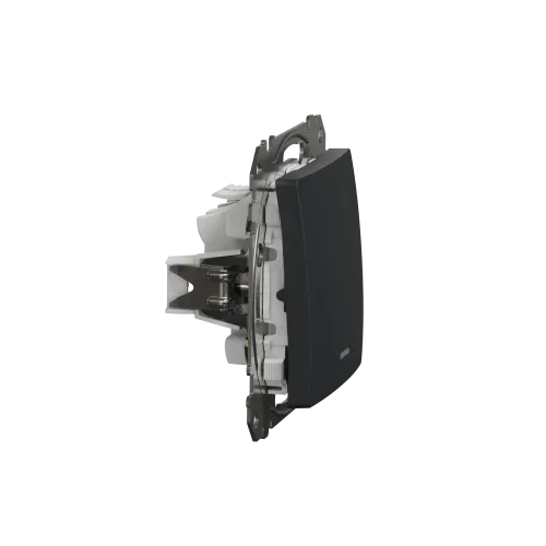 Выключатель с подсветкой 1 клавишный, черный, Sedna Design SDD114101L