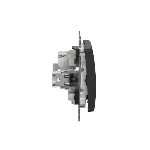 Выключатель с подсветкой 1 клавишный, черный, Sedna Design SDD114101L