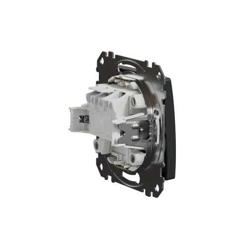 Выключатель с подсветкой 1 клавишный, черный, Sedna Design SDD114101L