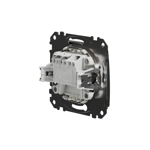 Выключатель с подсветкой 1 клавишный, черный, Sedna Design SDD114101L
