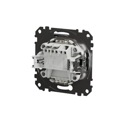 Выключатель с подсветкой 1 клавишный, черный, Sedna Design SDD114101L