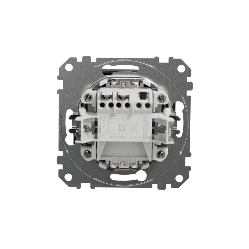 Выключатель с подсветкой 1 клавишный, черный, Sedna Design SDD114101L