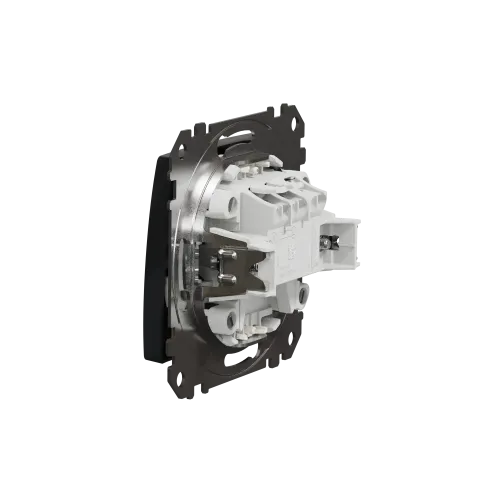 Выключатель с подсветкой 1 клавишный, черный, Sedna Design SDD114101L