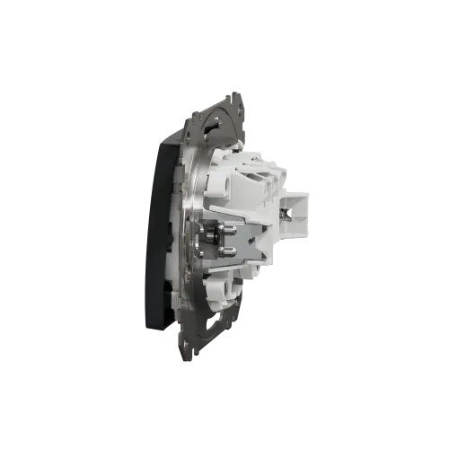 Выключатель с подсветкой 1 клавишный, черный, Sedna Design SDD114101L