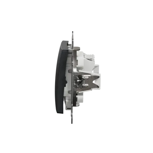 Выключатель с подсветкой 1 клавишный, черный, Sedna Design SDD114101L