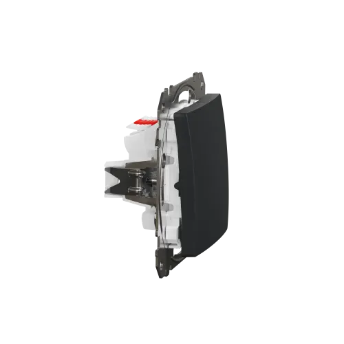 Выключатель 2 клавишный, черный, Sedna Design SDD114105