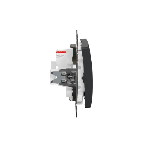 Выключатель 2 клавишный, черный, Sedna Design SDD114105