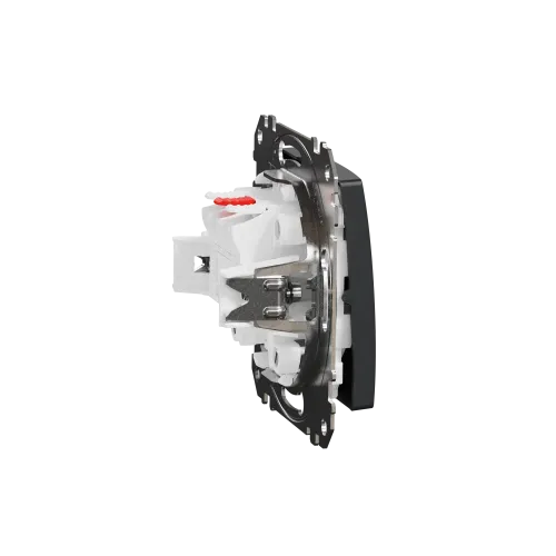 Выключатель 2 клавишный, черный, Sedna Design SDD114105