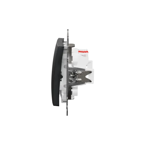 Выключатель 2 клавишный, черный, Sedna Design SDD114105