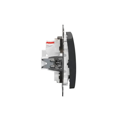 Выключатель с подсветкой 2 клавишный, черный, Sedna Design SDD114105L