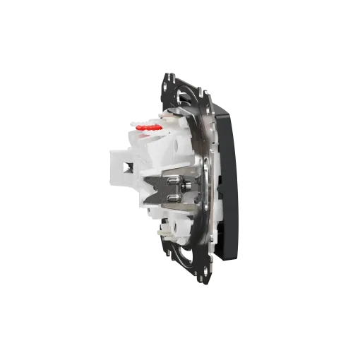 Выключатель с подсветкой 2 клавишный, черный, Sedna Design SDD114105L