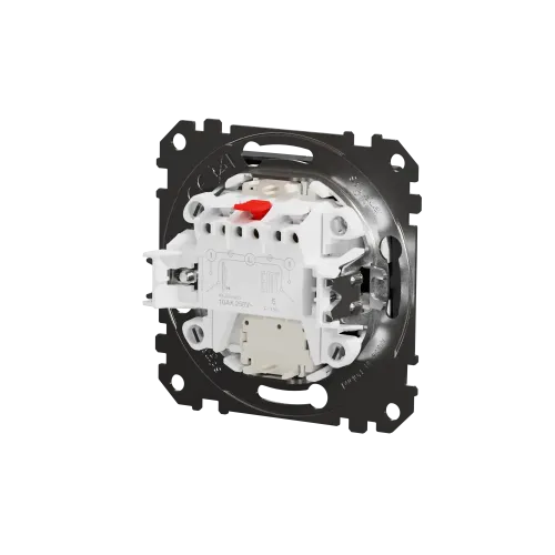 Выключатель с подсветкой 2 клавишный, черный, Sedna Design SDD114105L