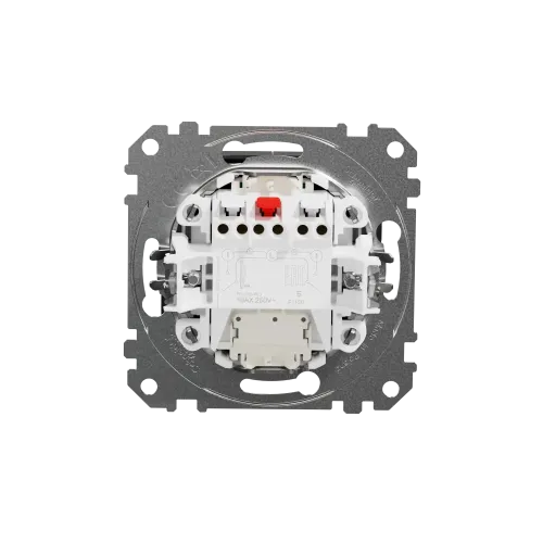 Выключатель с подсветкой 2 клавишный, черный, Sedna Design SDD114105L