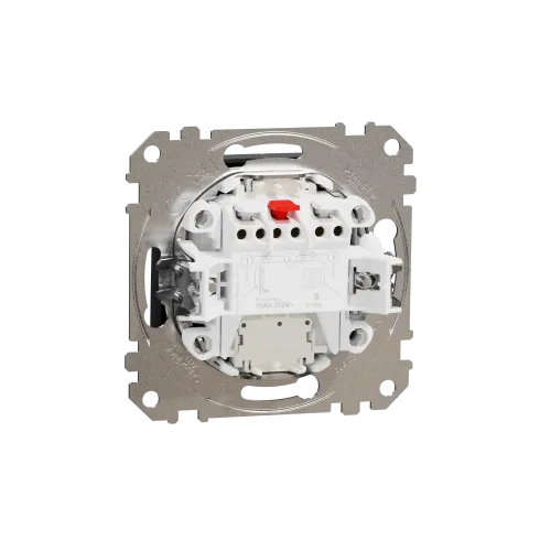 Выключатель с подсветкой 2 клавишный, черный, Sedna Design SDD114105L