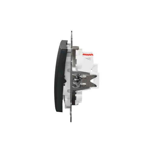 Выключатель с подсветкой 2 клавишный, черный, Sedna Design SDD114105L