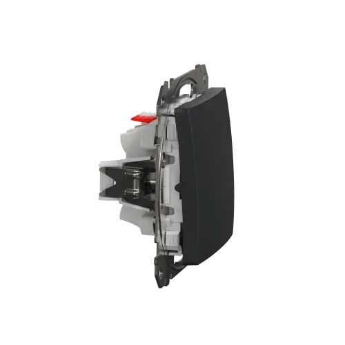 Выключатель проходной 1 клавишный, черный, Sedna Design SDD114106