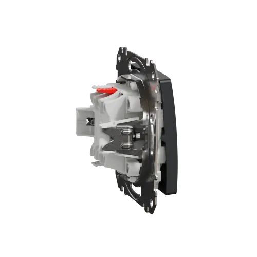 Выключатель проходной 1 клавишный, черный, Sedna Design SDD114106