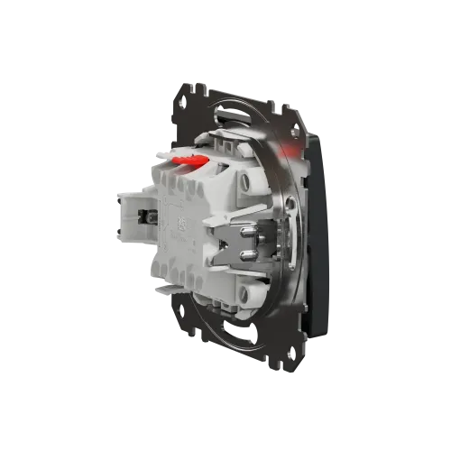Выключатель проходной 1 клавишный, черный, Sedna Design SDD114106