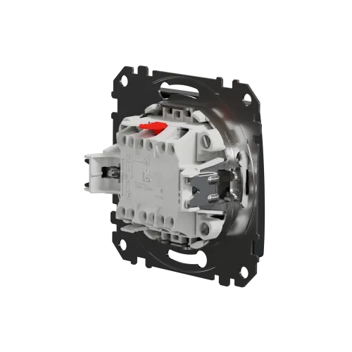 Выключатель проходной 1 клавишный, черный, Sedna Design SDD114106