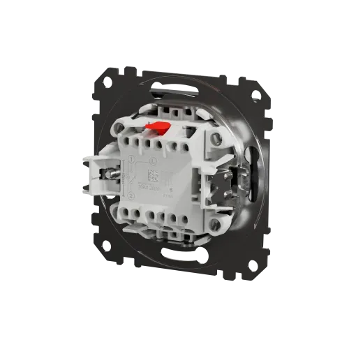 Выключатель проходной 1 клавишный, черный, Sedna Design SDD114106