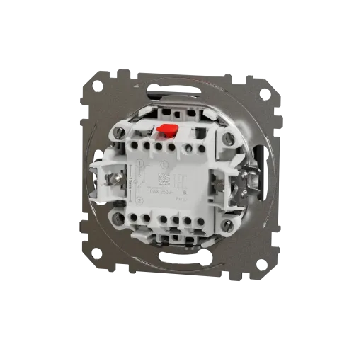 Выключатель проходной 1 клавишный, черный, Sedna Design SDD114106