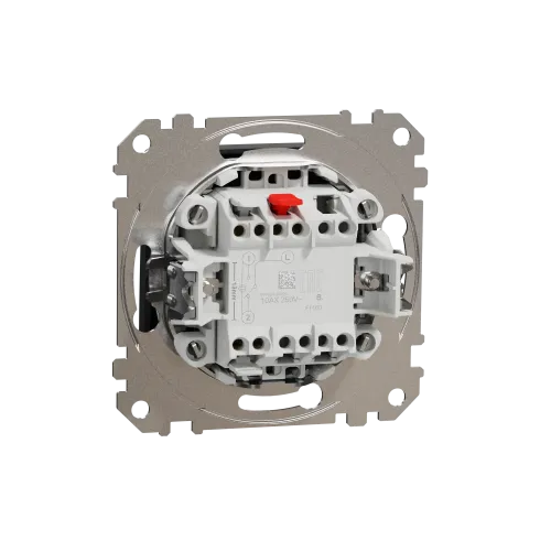 Выключатель проходной 1 клавишный, черный, Sedna Design SDD114106