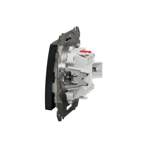 Выключатель проходной 1 клавишный, черный, Sedna Design SDD114106