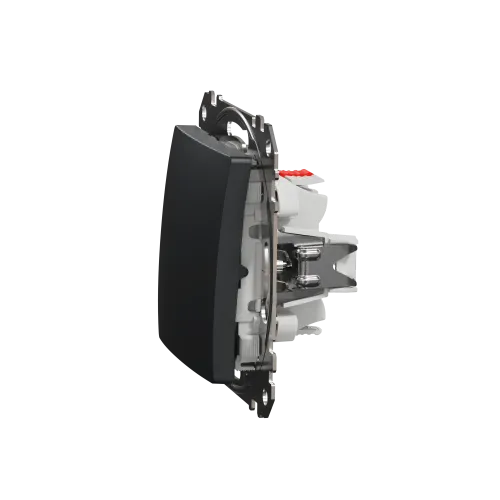 Выключатель проходной 1 клавишный, черный, Sedna Design SDD114106