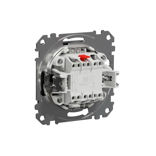 Выключатель проходной с подсветкой 1 клавишный, черный, Sedna Design SDD114106L