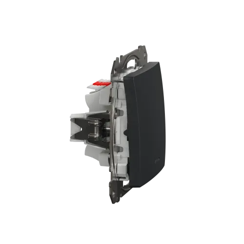 Выключатель перекрестный с подсветкой, черный, Sedna Design SDD114107L