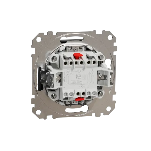 Выключатель перекрестный с подсветкой, черный, Sedna Design SDD114107L