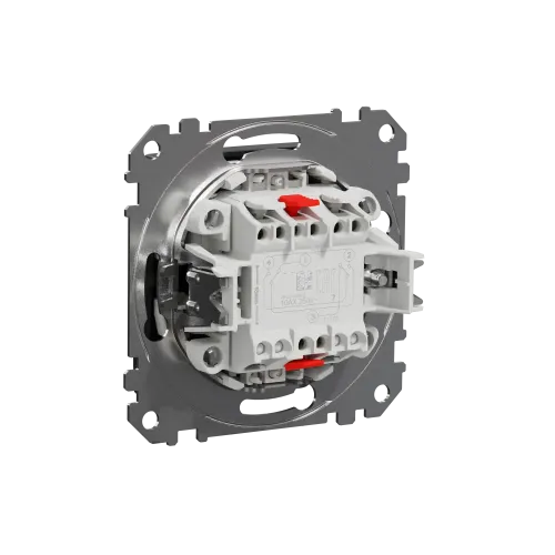Выключатель перекрестный с подсветкой, черный, Sedna Design SDD114107L