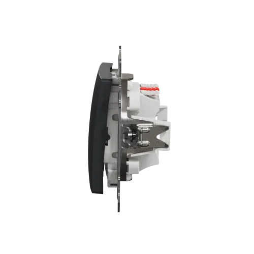 Выключатель перекрестный с подсветкой, черный, Sedna Design SDD114107L