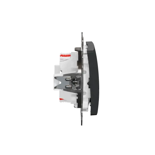 Выключатель проходной 2 клавишный, черный, Sedna Design SDD114108