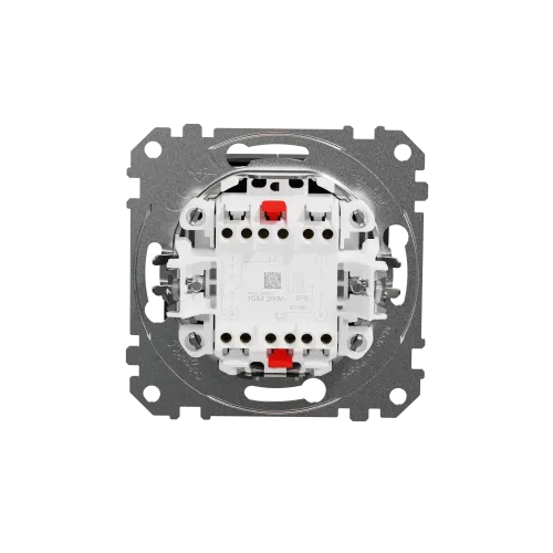 Выключатель проходной 2 клавишный, черный, Sedna Design SDD114108