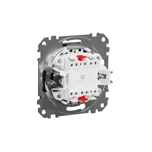 Выключатель проходной 2 клавишный, черный, Sedna Design SDD114108