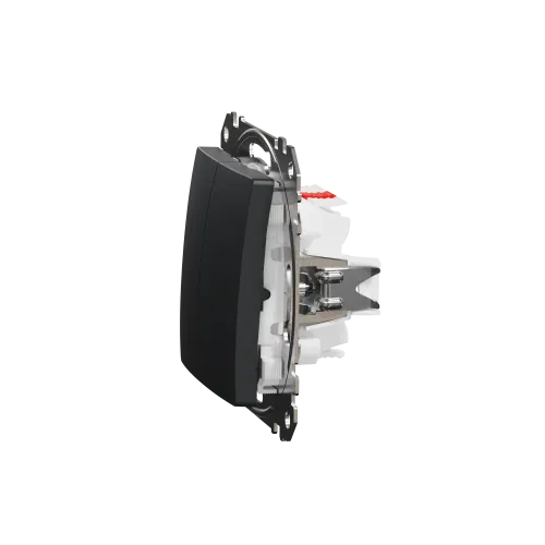 Выключатель проходной 2 клавишный, черный, Sedna Design SDD114108