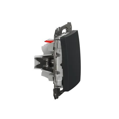 Кнопка проходная 1 клавишная, черный, Sedna Design SDD114116