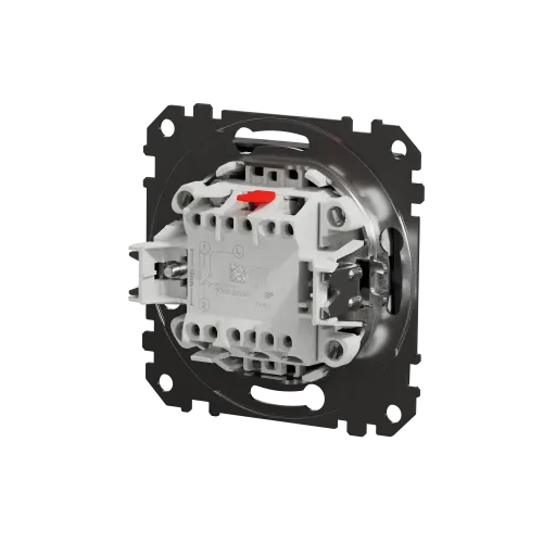 Кнопка проходная 1 клавишная, черный, Sedna Design SDD114116