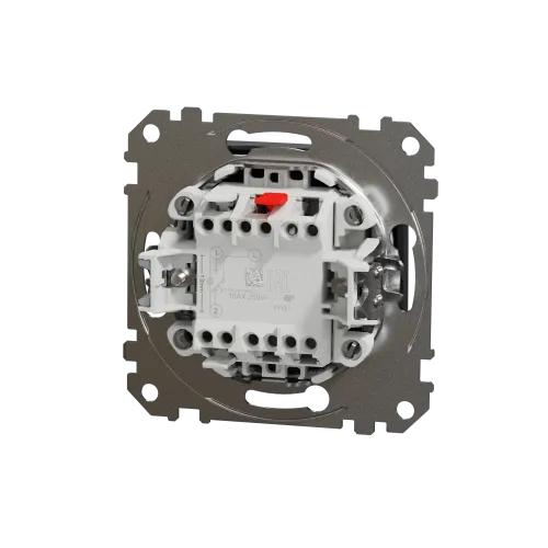 Кнопка проходная 1 клавишная, черный, Sedna Design SDD114116