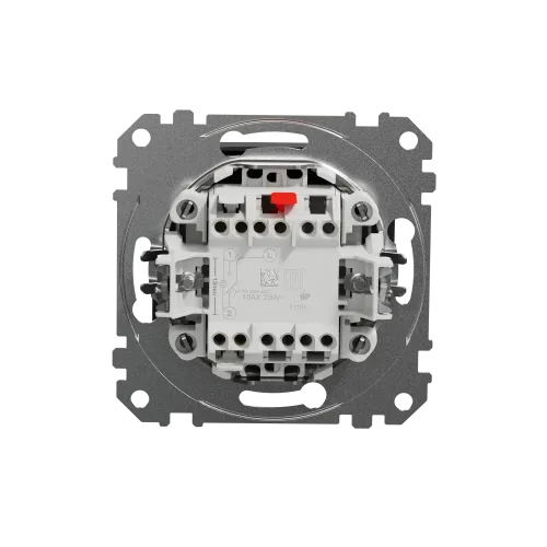 Кнопка проходная 1 клавишная, черный, Sedna Design SDD114116