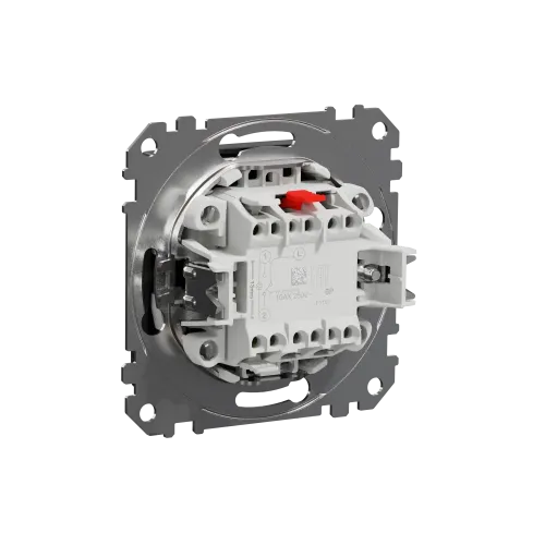 Кнопка проходная 1 клавишная, черный, Sedna Design SDD114116