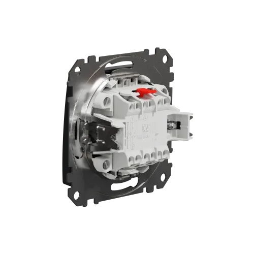 Кнопка проходная 1 клавишная, черный, Sedna Design SDD114116
