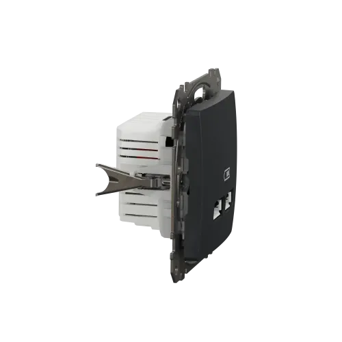 Розетка USB тип A+A, черный, Sedna Design SDD114401