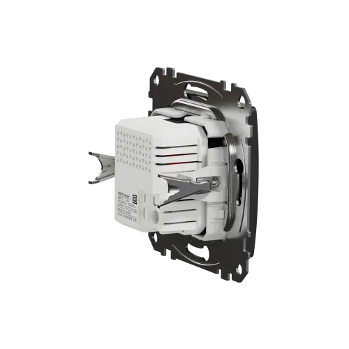 Розетка USB тип A+A, черный, Sedna Design SDD114401