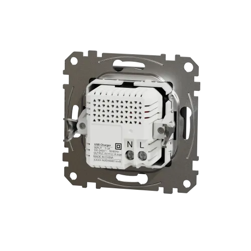 Розетка USB тип A+A, черный, Sedna Design SDD114401
