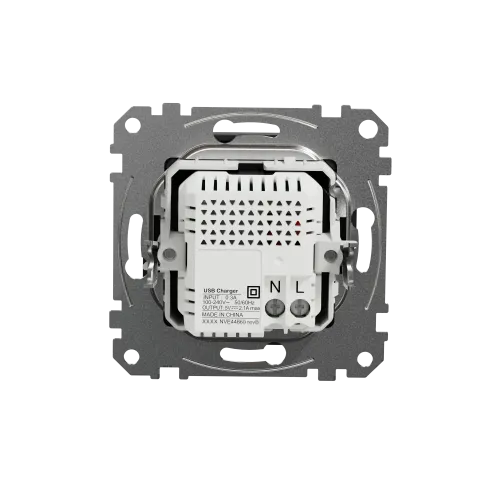 Розетка USB тип A+A, черный, Sedna Design SDD114401