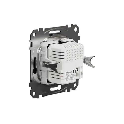 Розетка USB тип A+A, черный, Sedna Design SDD114401