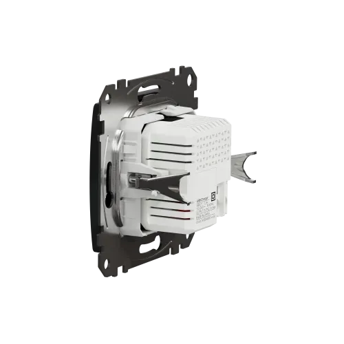 Розетка USB тип A+A, черный, Sedna Design SDD114401