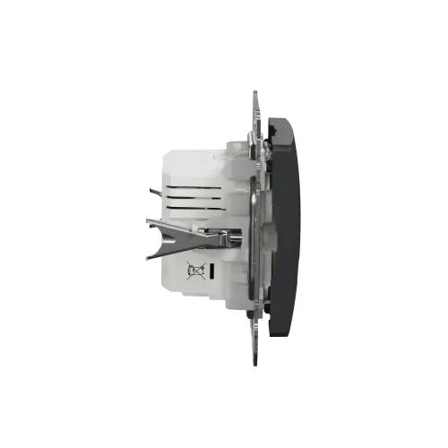 Розетка USB тип A+C 2,4A, черный, Sedna Design SDD114402